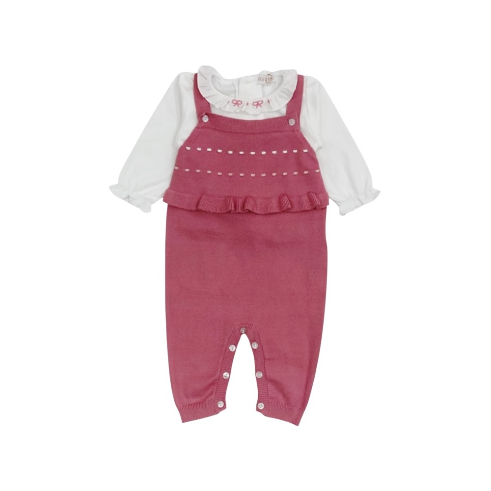 completo bambina salopette 1/9 mesi