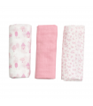 set 3 pezzi mussole cotone
