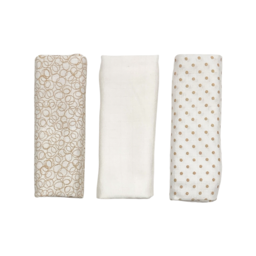 set 3 pz mussole cotone