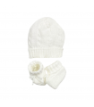 completo cappellino + babbucce misto lana