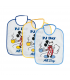 set 3 pezzi bavette asilo mickey