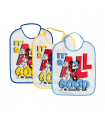 set 3 pezzi bavette asilo mickey