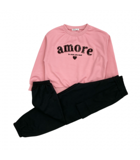 tuta ragazza felpata 8/16 anni