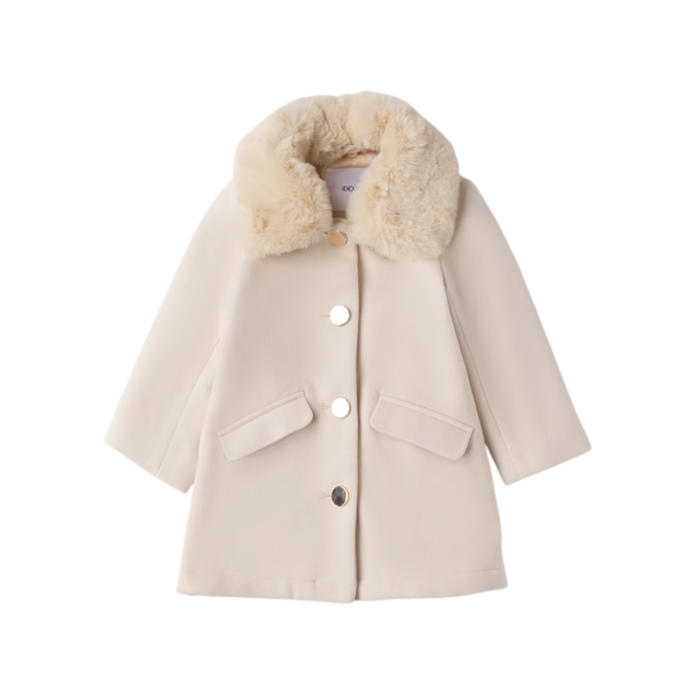 cappotto bambina in panno 3/8 anni