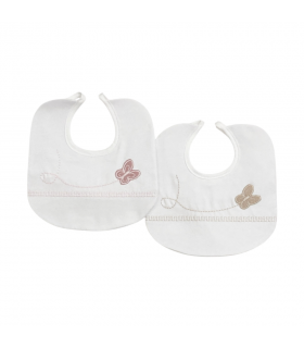 set 2 pezzi bavaglini neonata jersey