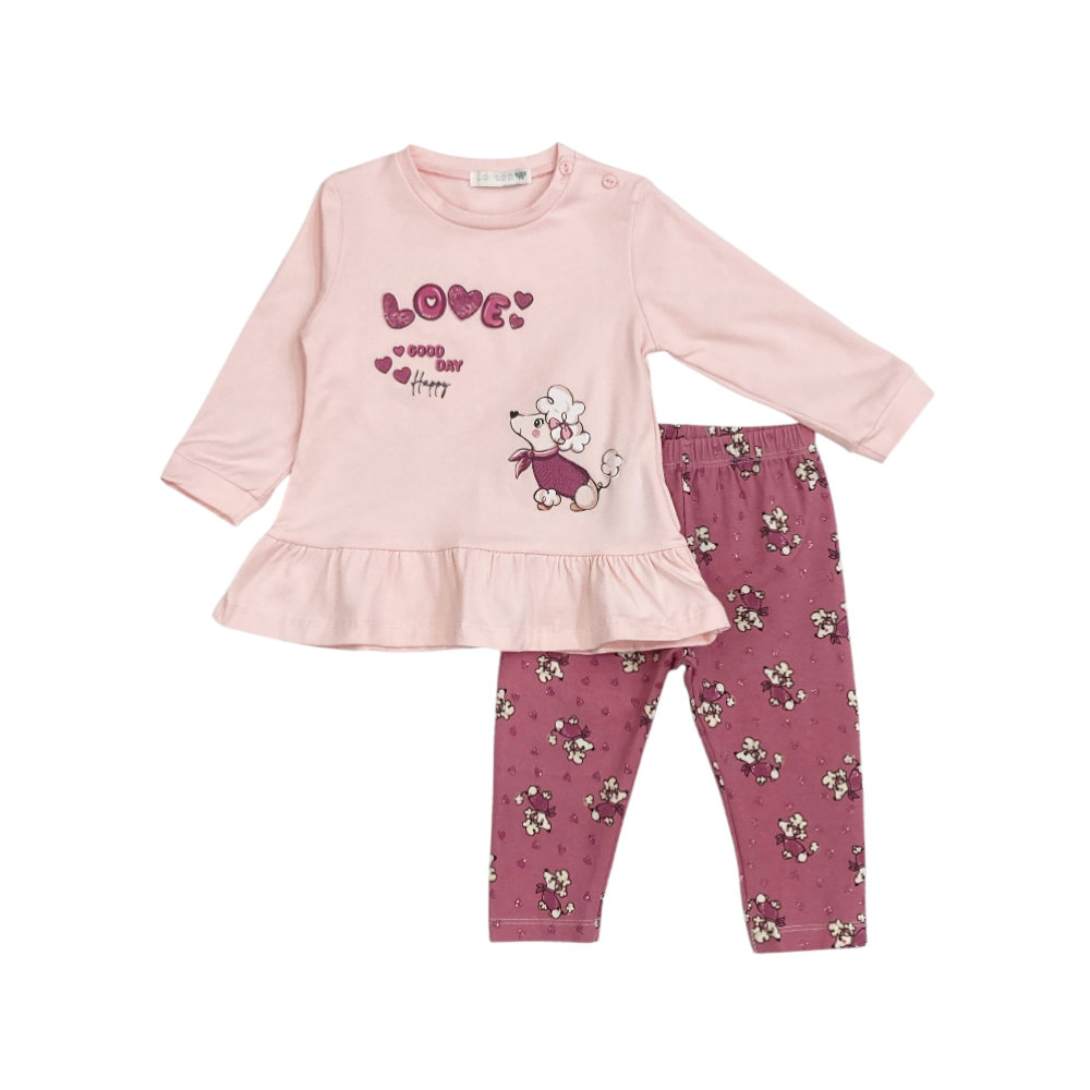 completo bambina caldo cotone 3/18 mesi