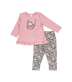 completo bambina caldo cotone 3/24 mesi