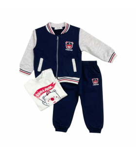 tuta baby felpina 3/18 mesi