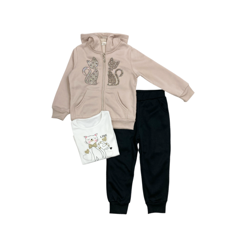 tuta bambina felpata 3/4-7/8 anni