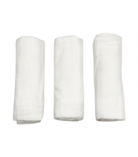 set 3 pezzi mussole cotone