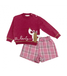 completo bambina con short 12/36 mesi