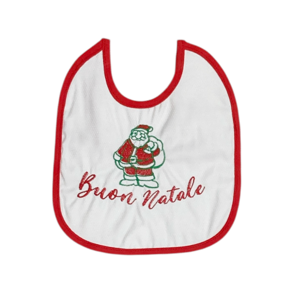 bavaglino natalizio unisex cotone