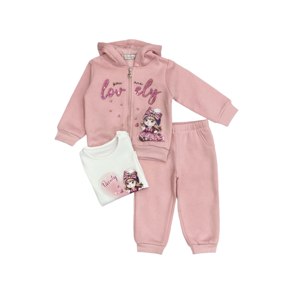 tuta bambina felpata 12/36 mesi