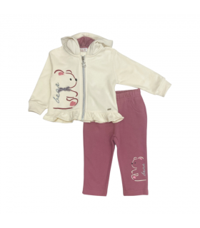 tuta bambina felpata 3/6-12/18 mesi