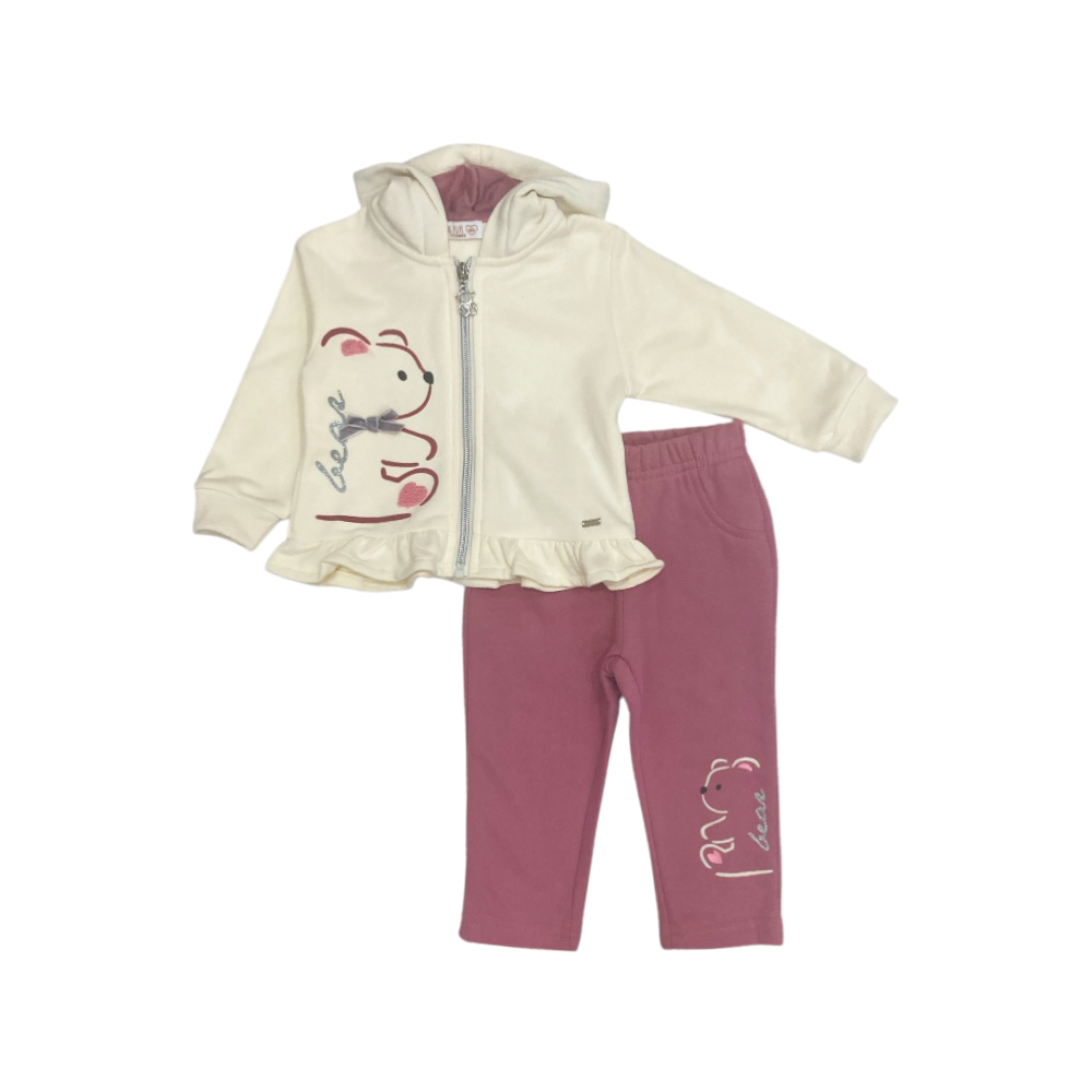 tuta bambina felpata 3/6-12/18 mesi