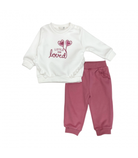 tuta bambina felpata felpata 3/18 mesi