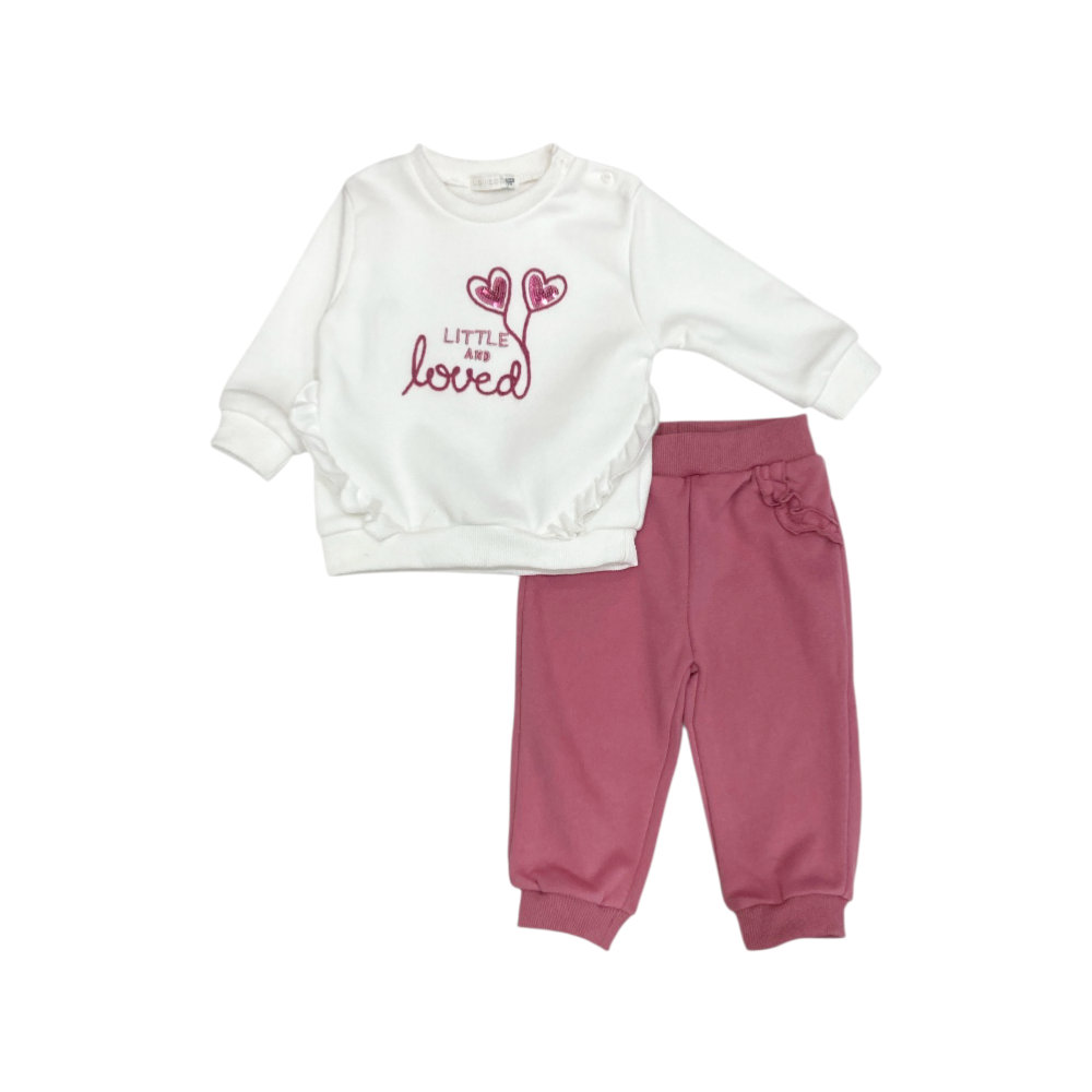 tuta bambina felpata felpata 3/18 mesi