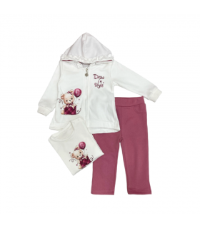 tuta bambina felpata 3/18 mesi