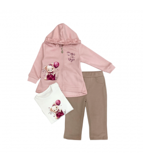 tuta bambina felpata 3/18 mesi