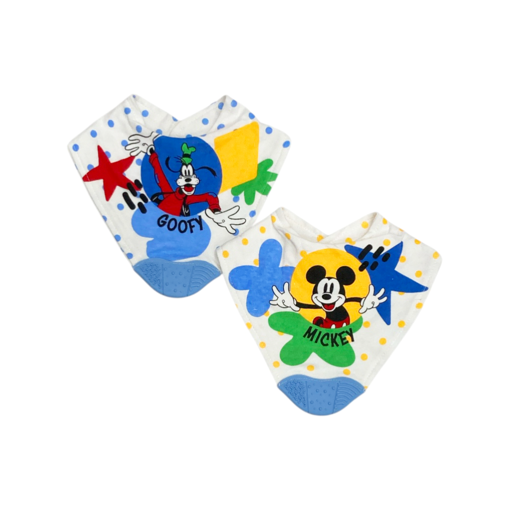 set 2 pezzi bavaglini massaggiagengive