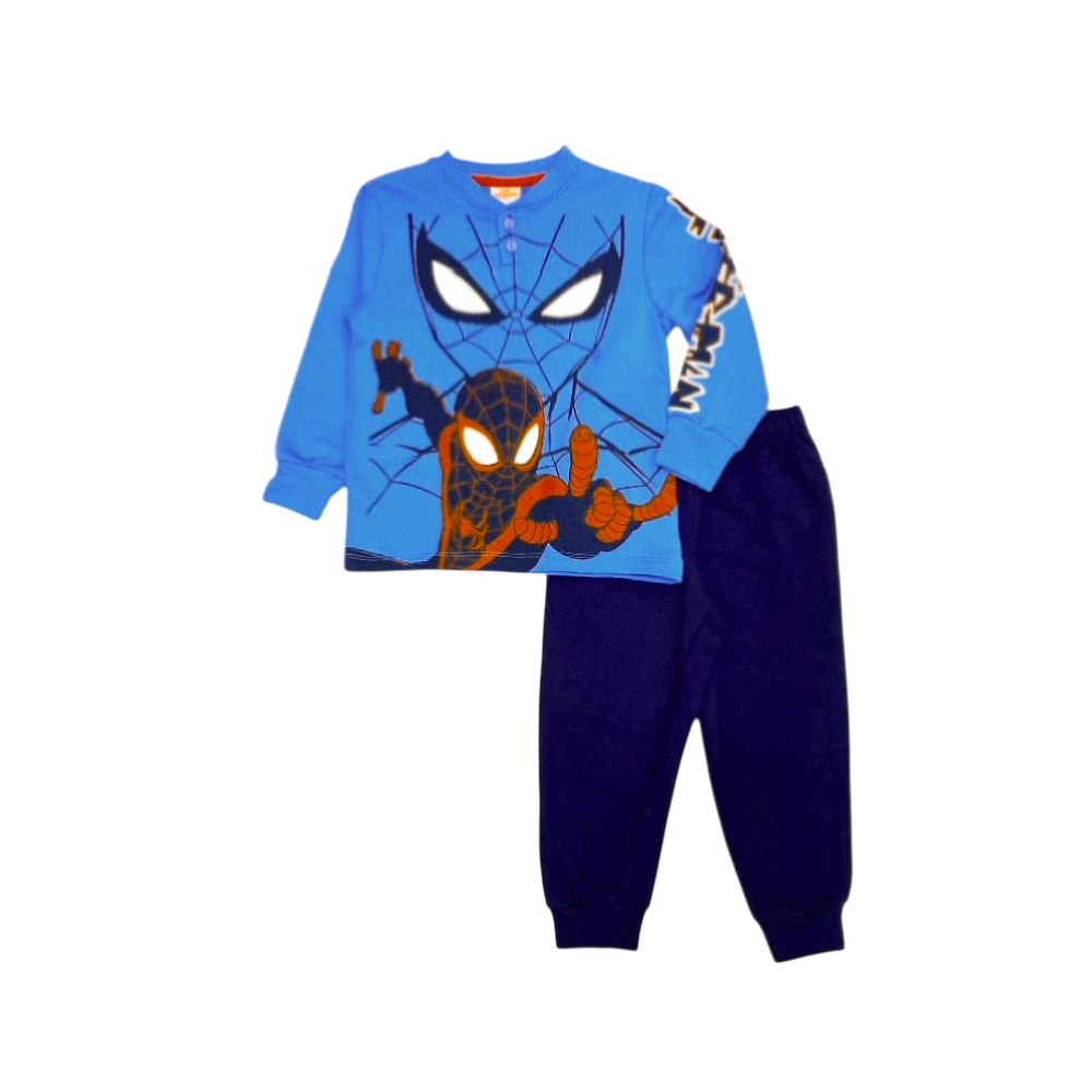 pigiama felpina spider-man 3/4-9/10 anni