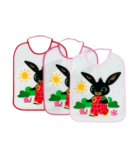 set 3 pezzi bavette asilo bing