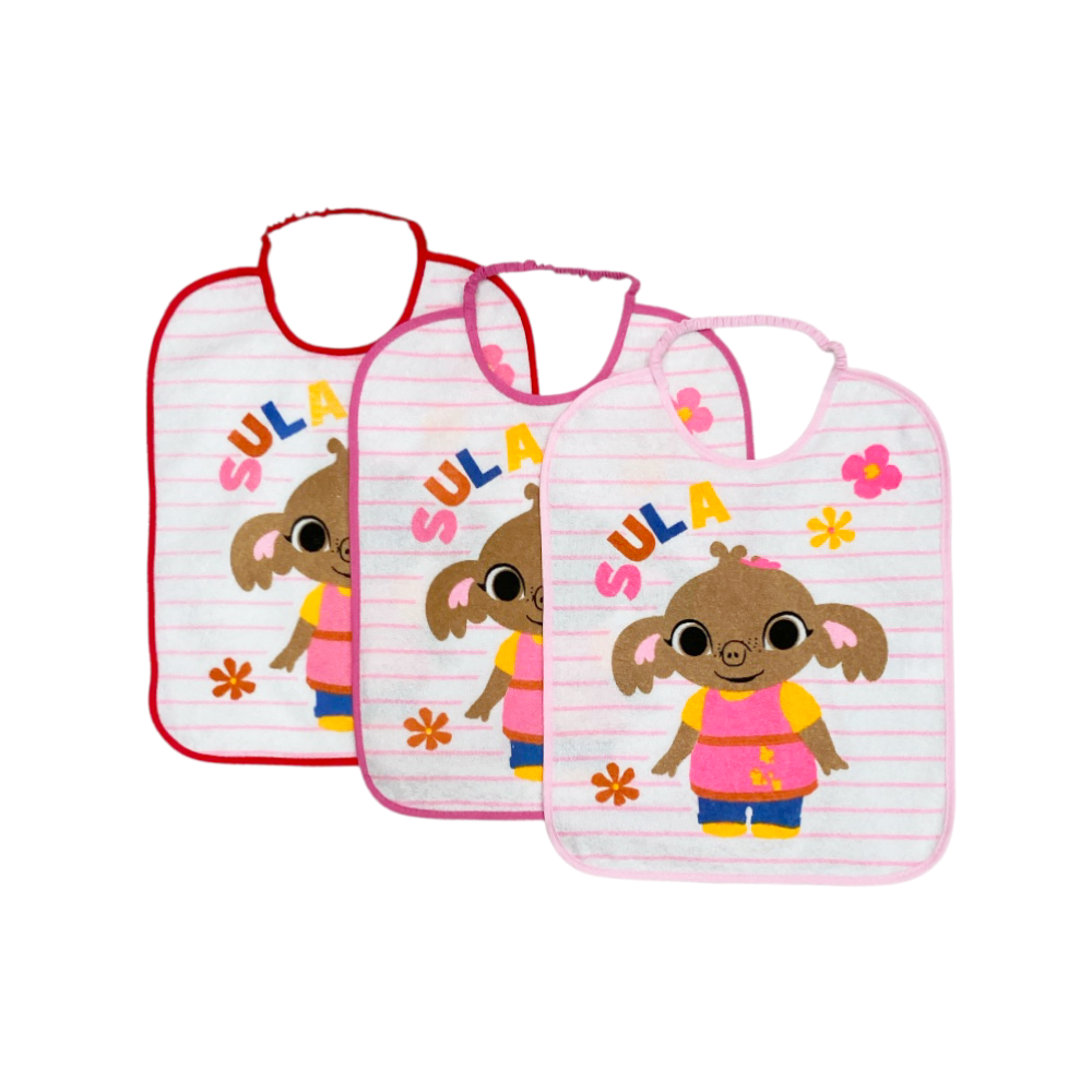 set 3 pezzi bavette asilo sula