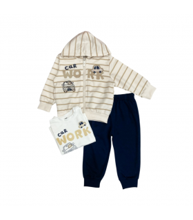 tuta bambino felpa leggera 12/36 mesi
