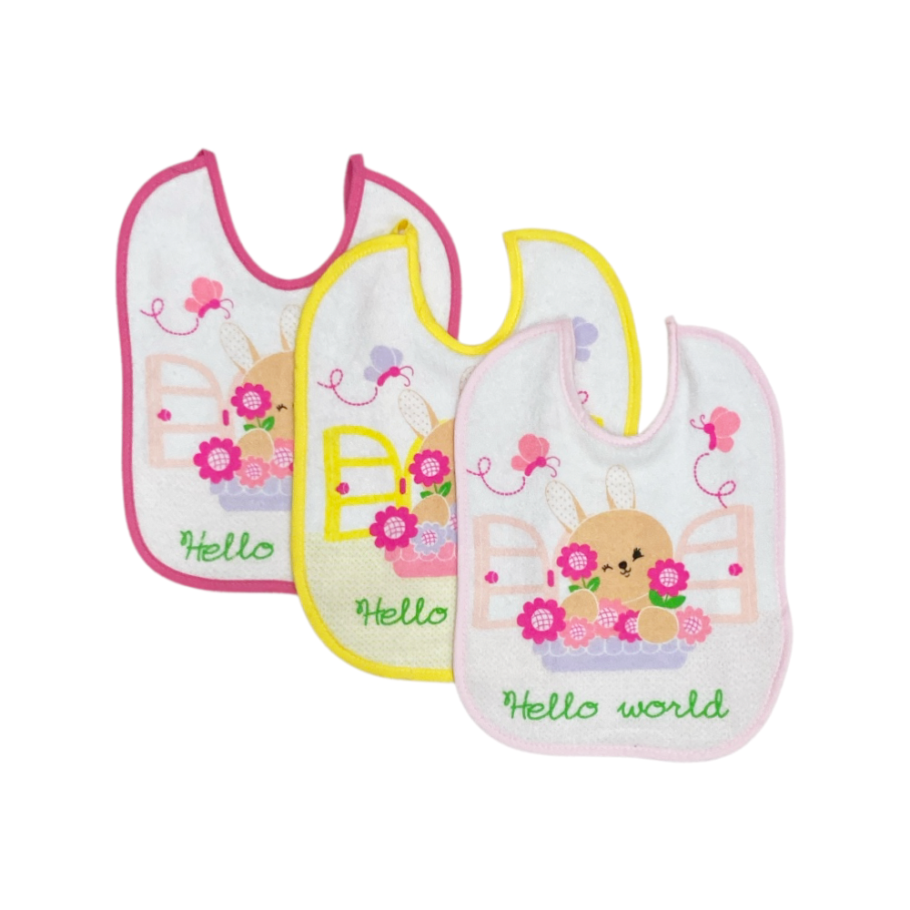 set 6 pezzi bavaglini in spugna