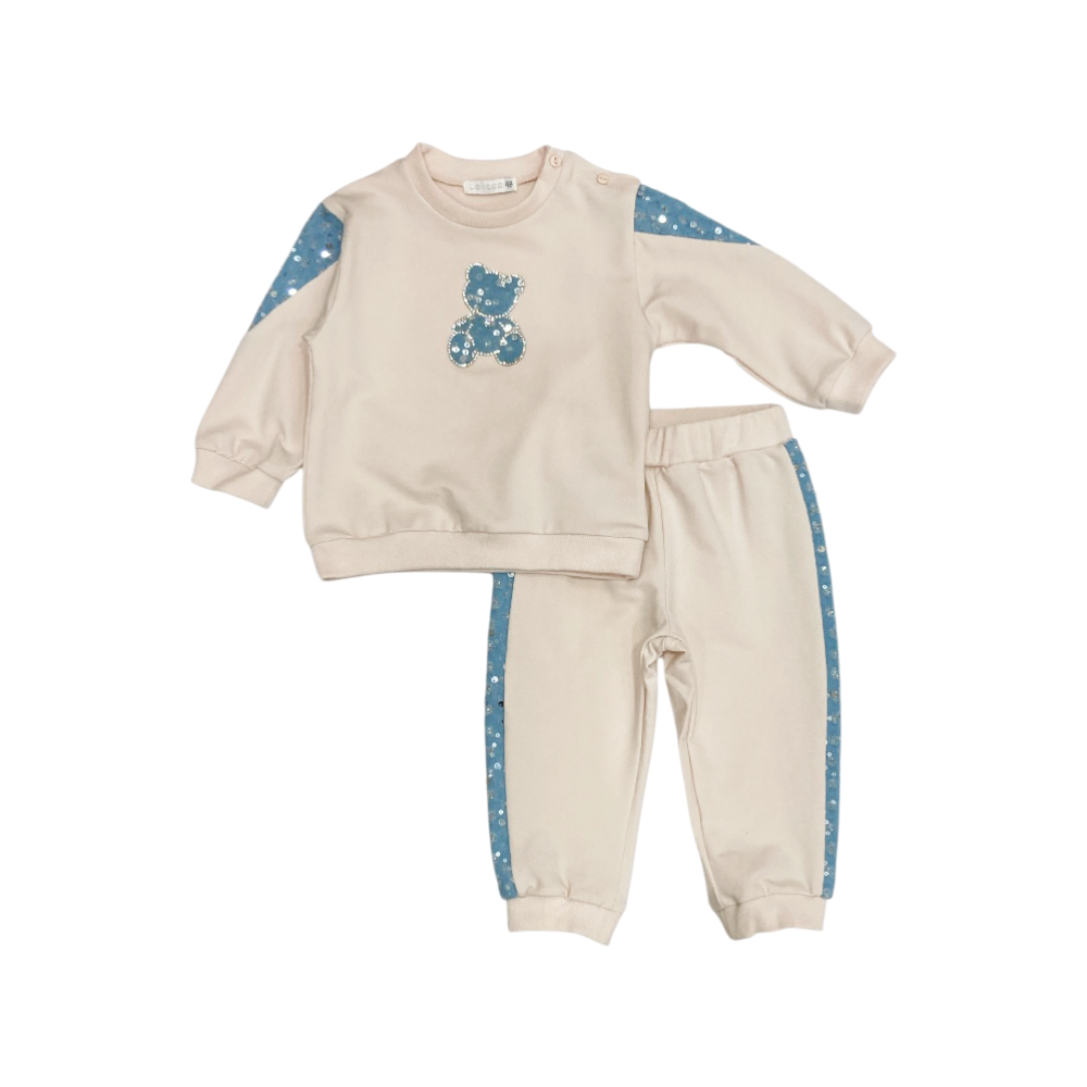 tuta bambina felpa leggera 12/36 mesi