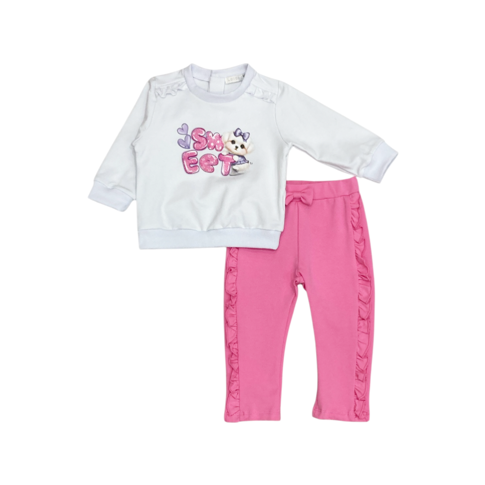 tuta bambina felpa leggera 3/18 mesi