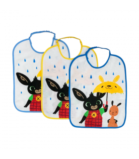 set 3 pezzi bavette asilo bing