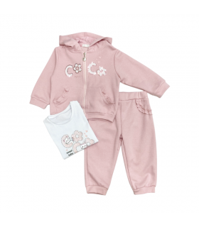 tuta bambina felpa leggera 12/36 mesi