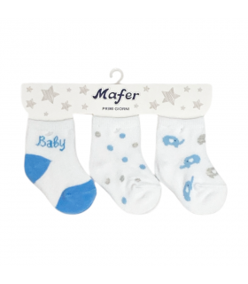 set 3 paia calzini neonato cotone