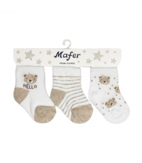 set 3 paia calzini neonato/a cotone