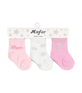 set 3 paia calzini neonata cotone