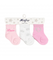 set 3 paia calzini neonata cotone