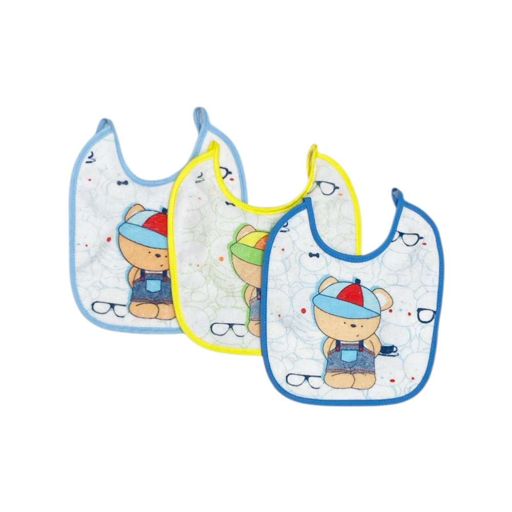 set 6 pezzi bavaglini spugna