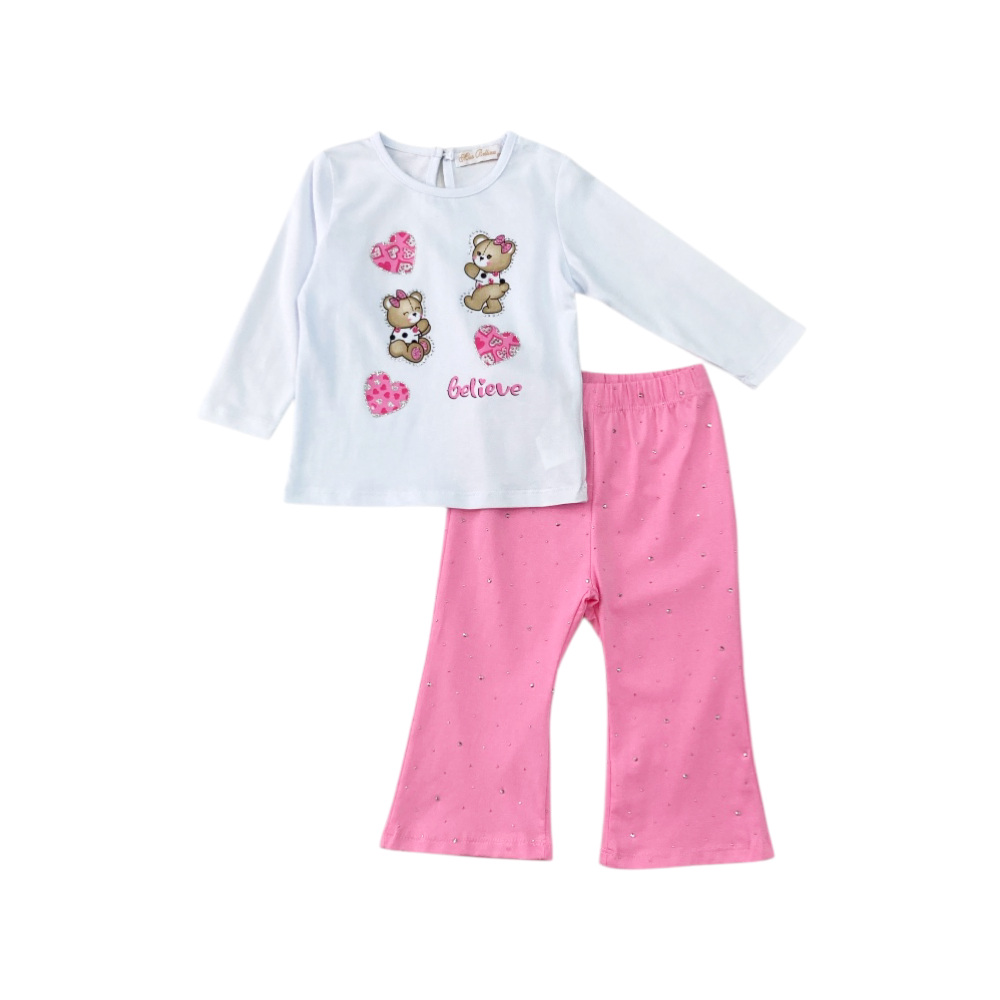 completo bambina cotone 12/36 mesi