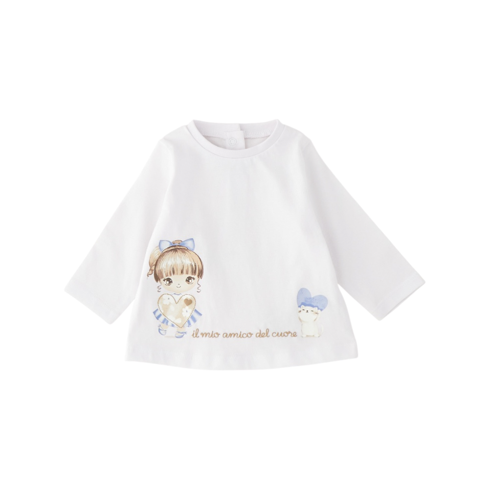 t-shirt bambina cotone 1/24 mesi