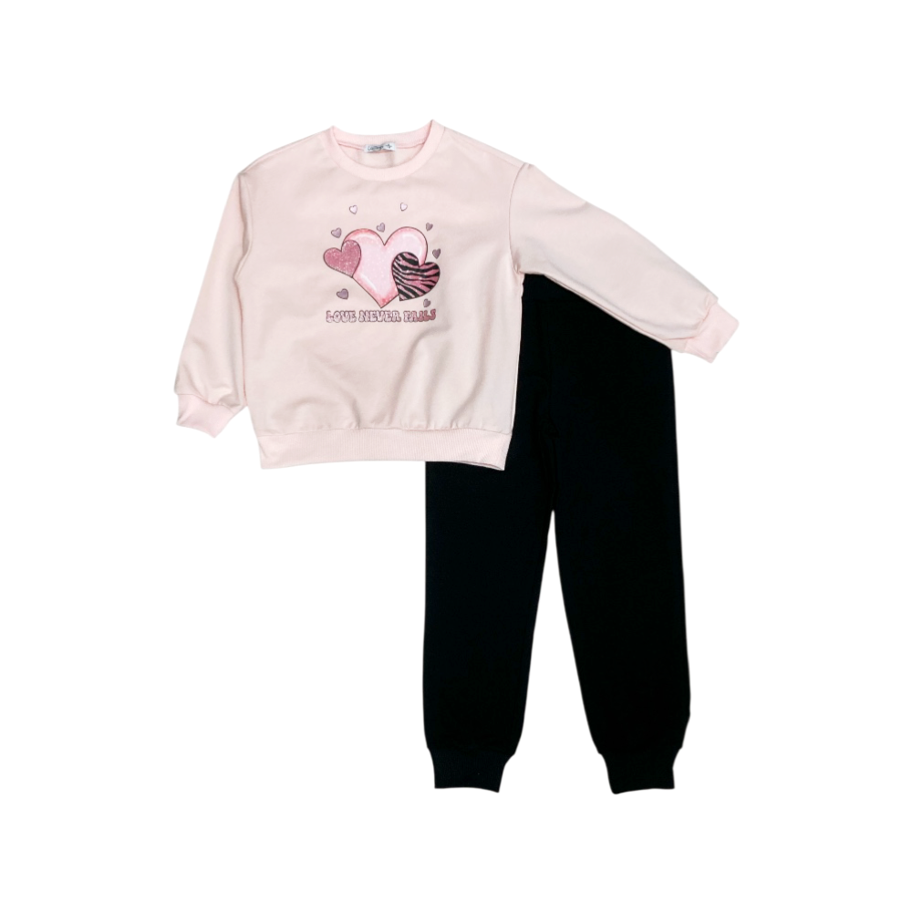 tuta bambina felpa leggera 3/7 anni