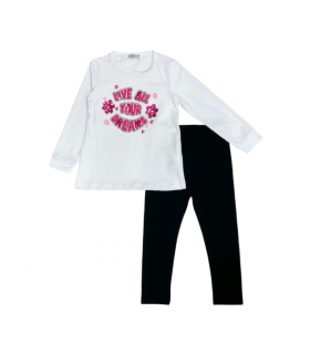 completo bambina cotone 3/4-11/12 anni