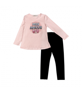 completo bambina cotone 3/4-7/8 anni