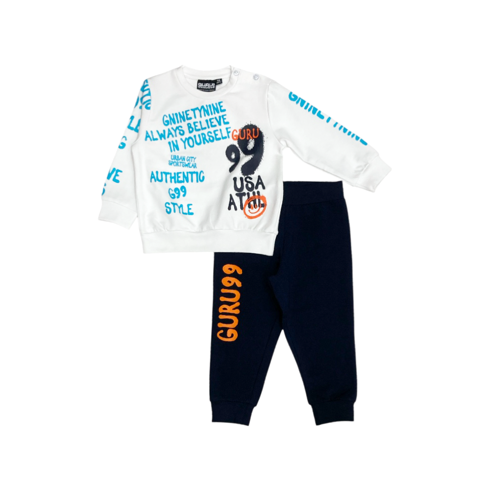 tuta bambino felpa leggera 12/30 mesi