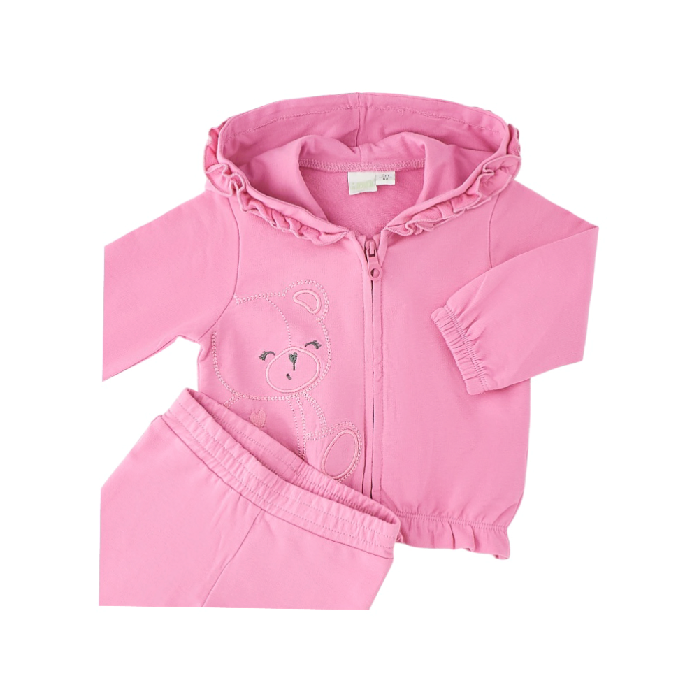 tuta bambina felpa leggera 3/24 mesi