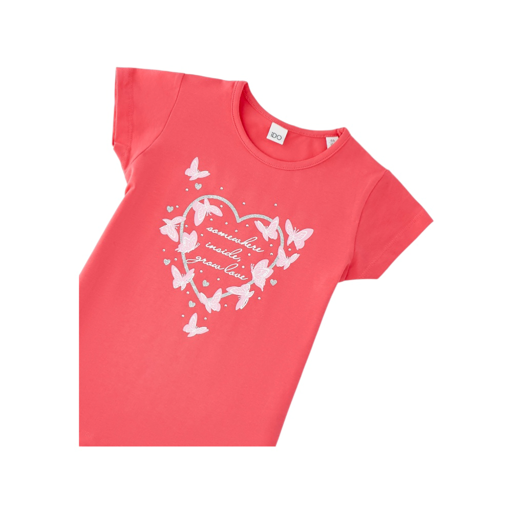 t-shirt bambina cotone 3/8 anni