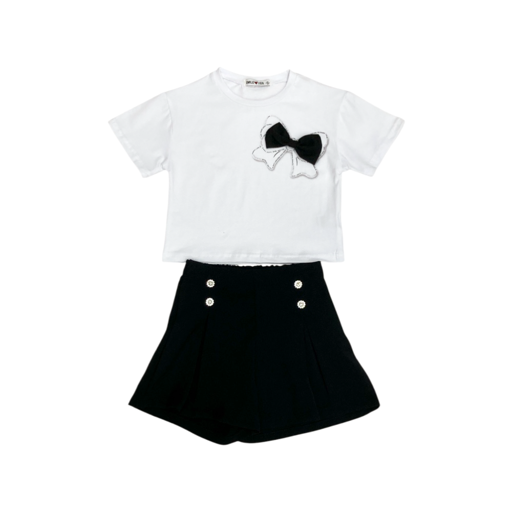 completo corto bambina 4/12 anni