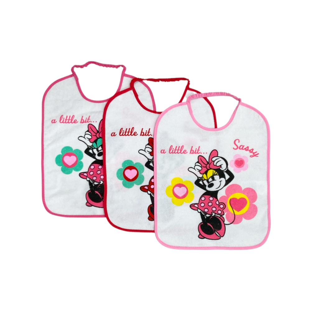 set 3 pezzi bavagli asilo MINNIE