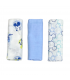 set 3 pezzi mussole cotone