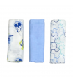 set 3 pezzi mussole cotone